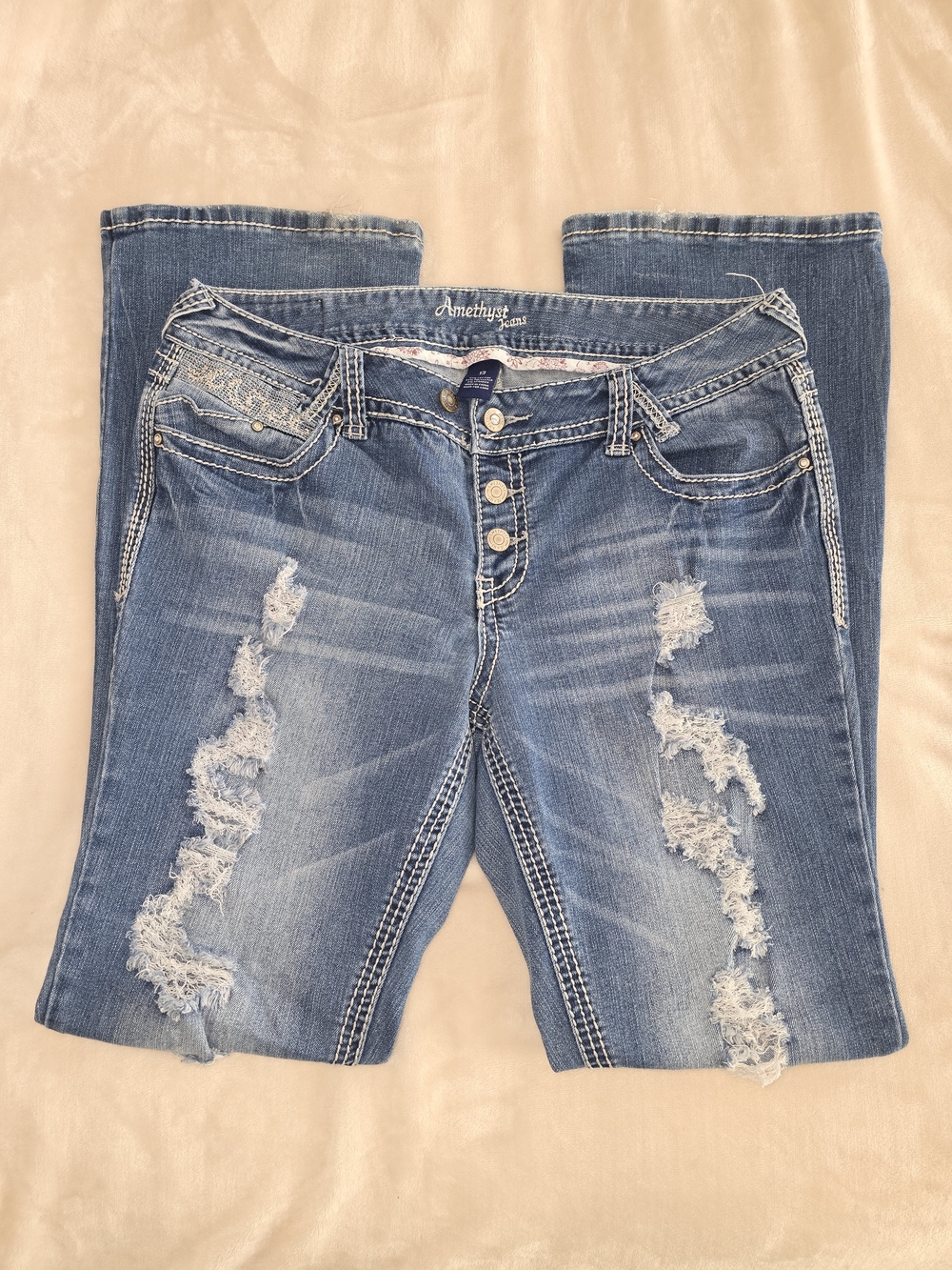 Amethyst Jeans Jeans Women’s Distressed Blue Denim Jeans